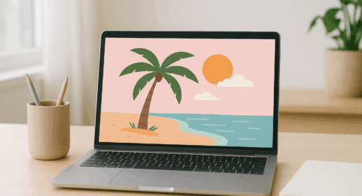 Image d'un ordinateur pour représenter l'utilisation de Canva chez Ziggourat